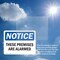 Signmission These Premises Are Alarmed OSHA Notice Sign, Plastic, 14in W x 10in L, 2PK OS-2PACK-NS-P-1014-L-16662 - alternate 2